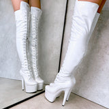 The Glitterati Thigh High - Snow Kween - 7 INCH