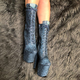 Anaconda Boot - 8 INCH, stripper shoe, stripper heel, pole heel, not a pleaser, platform, dancer, pole dance, floor work