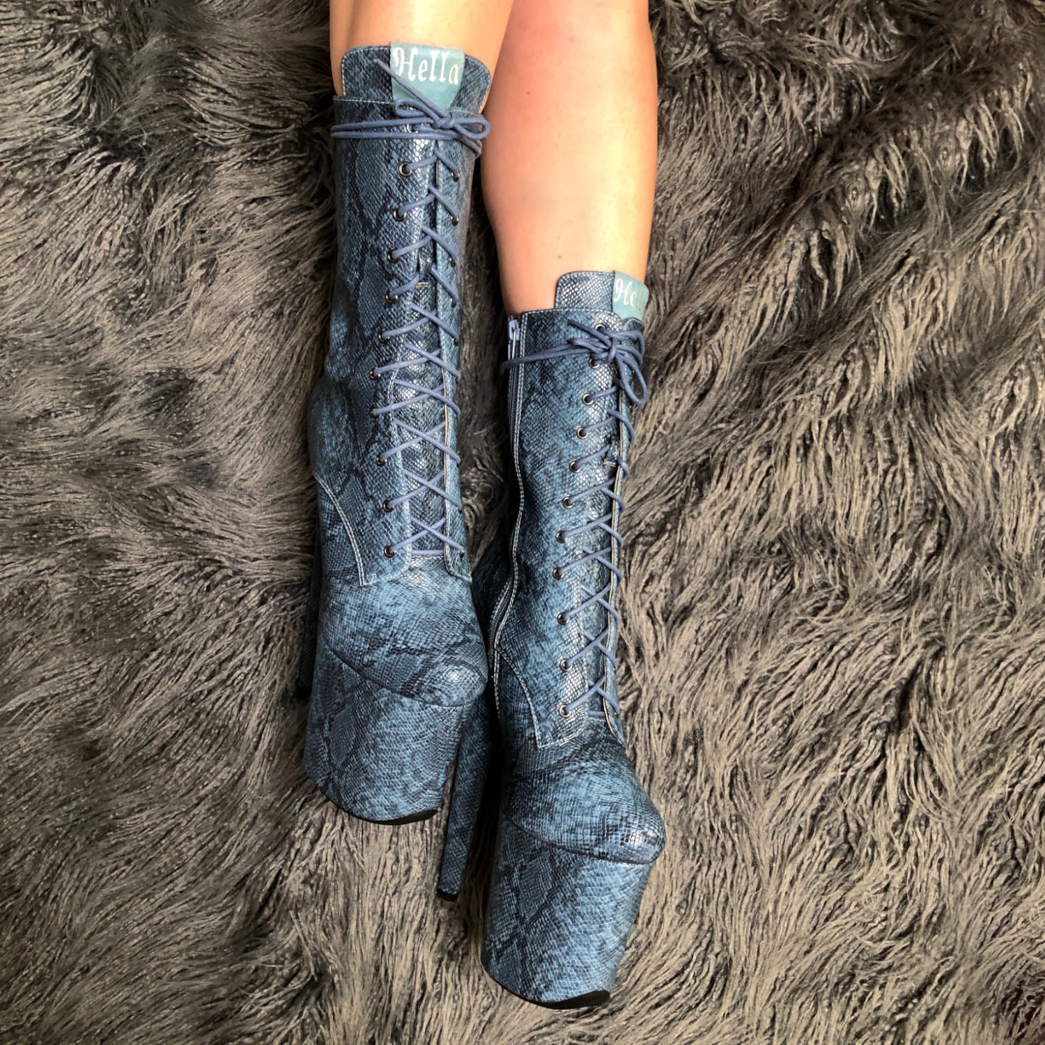 Anaconda Boot - 8 INCH, stripper shoe, stripper heel, pole heel, not a pleaser, platform, dancer, pole dance, floor work
