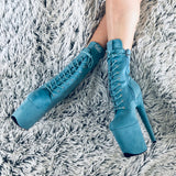 BabyDoll Baby Blue - 8 INCH, stripper shoe, stripper heel, pole heel, not a pleaser, platform, dancer, pole dance, floor work