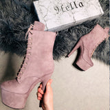 BabyDoll Lilac Mink -7 INCH, stripper shoe, stripper heel, pole heel, not a pleaser, platform, dancer, pole dance, floor work