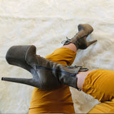 Babydoll Khaki - 8 INCH, stripper shoe, stripper heel, pole heel, not a pleaser, platform, dancer, pole dance, floor work