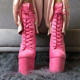 BabyDoll Pink - 8 INCH, stripper shoe, stripper heel, pole heel, not a pleaser, platform, dancer, pole dance, floor work