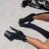 The Glitterati Ankle Boot - Sin City - 8 INCH, stripper shoe, stripper heel, pole heel, not a pleaser, platform, dancer, pole dance, floor work