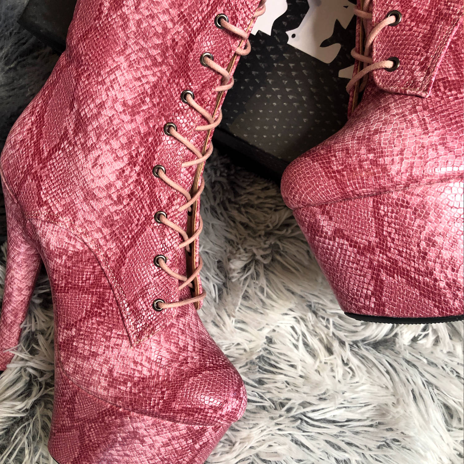 Candy Cobra Boot - 7 INCH, stripper shoe, stripper heel, pole heel, not a pleaser, platform, dancer, pole dance, floor work