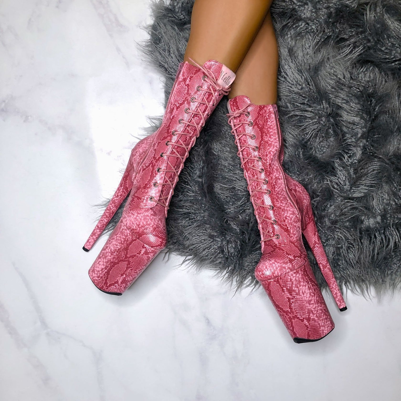 Candy Cobra Boot - 9 INCH, stripper shoe, stripper heel, pole heel, not a pleaser, platform, dancer, pole dance, floor work