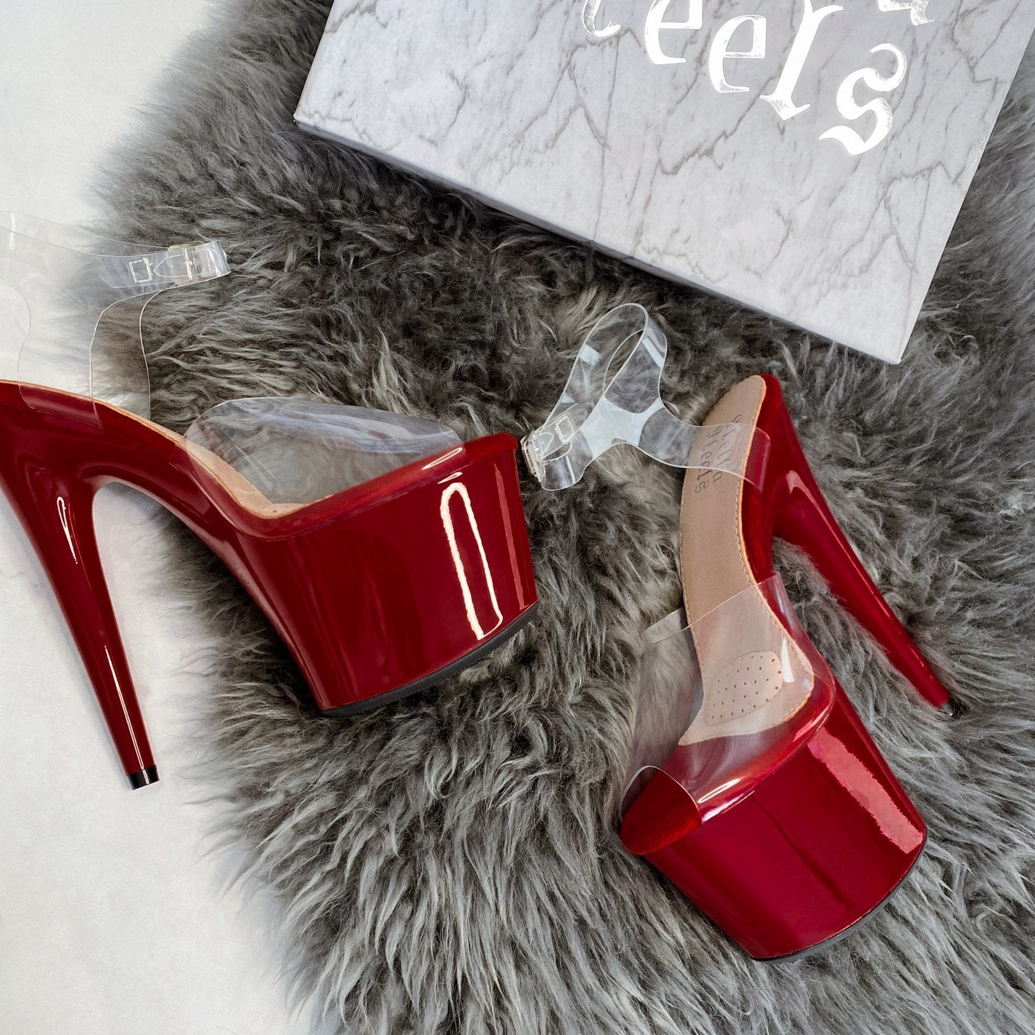 Chilli Classic Stiletto Wide Fit - Gloss - 7 INCH, stripper shoe, stripper heel, pole heel, not a pleaser, platform, dancer, pole dance, floor work