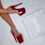 Chilli Classic Stiletto Wide Fit - Gloss - 8 INCH, stripper shoe, stripper heel, pole heel, not a pleaser, platform, dancer, pole dance, floor work