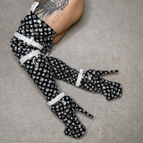 Branded Thigh High - Black - 7 INCH, stripper shoe, stripper heel, pole heel, not a pleaser, platform, dancer, pole dance, floor work