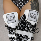 Branded Thigh High - Black - 8 INCH, stripper shoe, stripper heel, pole heel, not a pleaser, platform, dancer, pole dance, floor work
