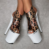 Make it Reign - White - 8 INCH, stripper shoe, stripper heel, pole heel, not a pleaser, platform, dancer, pole dance, floor work