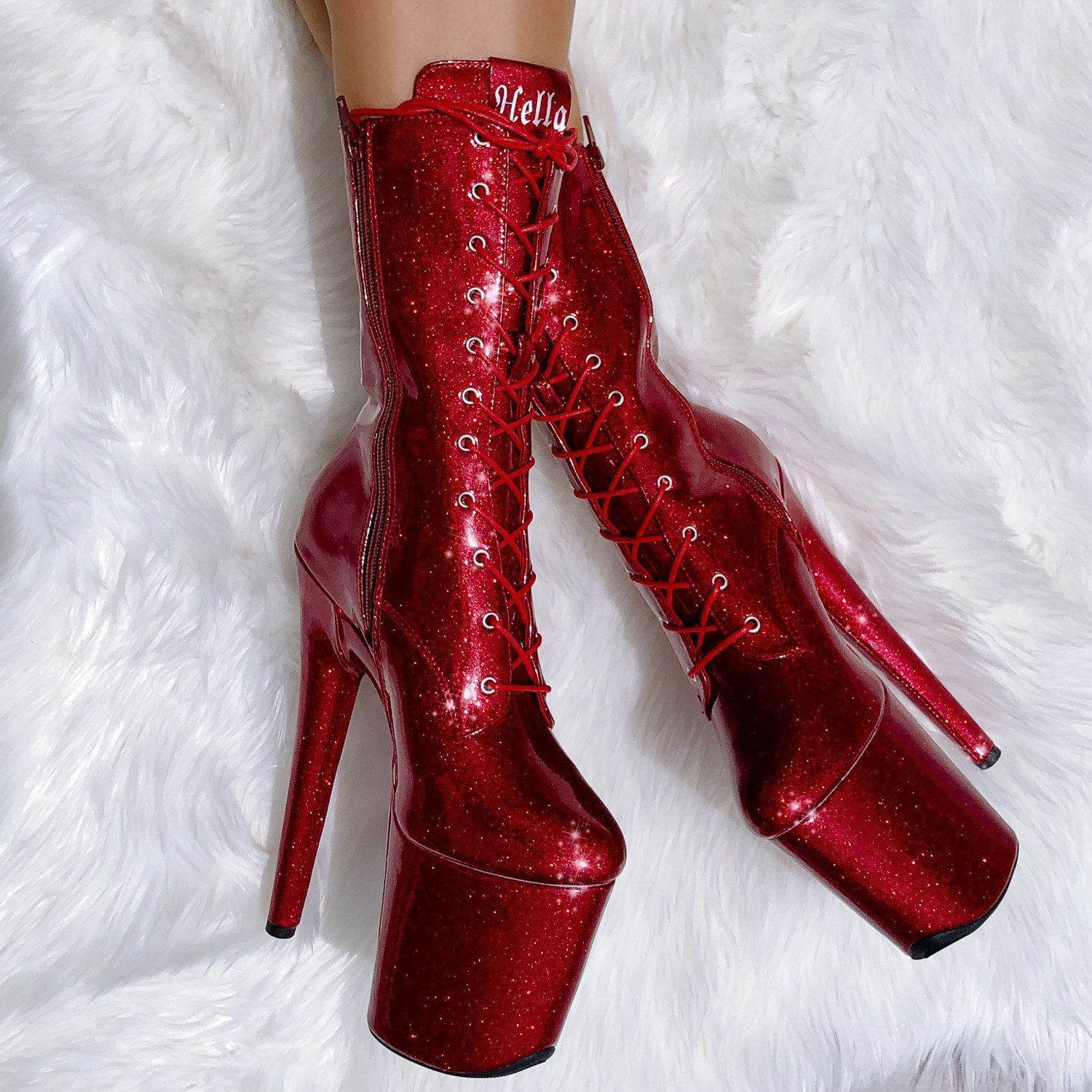 The Glitterati Boot - Kansass - 8 INCH, stripper shoe, stripper heel, pole heel, not a pleaser, platform, dancer, pole dance, floor work