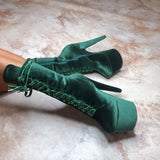 BabyDoll Velvet NY Gangster - 7 INCH, stripper shoe, stripper heel, pole heel, not a pleaser, platform, dancer, pole dance, floor work