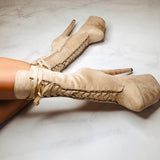 High Babydoll Sand - 7 INCH, stripper shoe, stripper heel, pole heel, not a pleaser, platform, dancer, pole dance, floor work