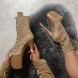 Hoedown Boot - Desert - 8 INCH, stripper shoe, stripper heel, pole heel, not a pleaser, platform, dancer, pole dance, floor work
