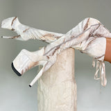 Hope Thigh High - Slim - 8 INCH, stripper shoe, stripper heel, pole heel, not a pleaser, platform, dancer, pole dance, floor work