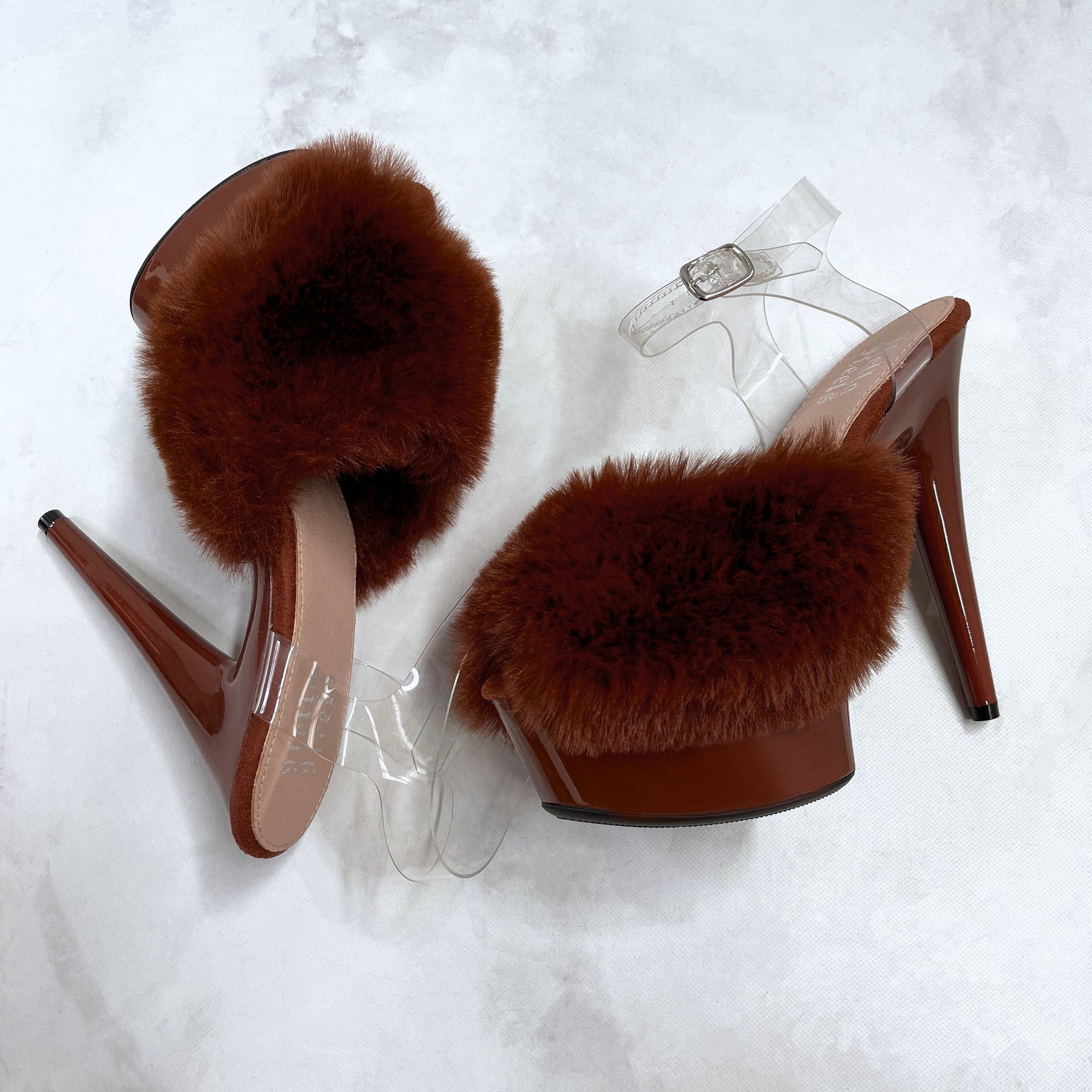 Illegally Brunette - 6 INCH, stripper shoe, stripper heel, pole heel, not a pleaser, platform, dancer, pole dance, floor work