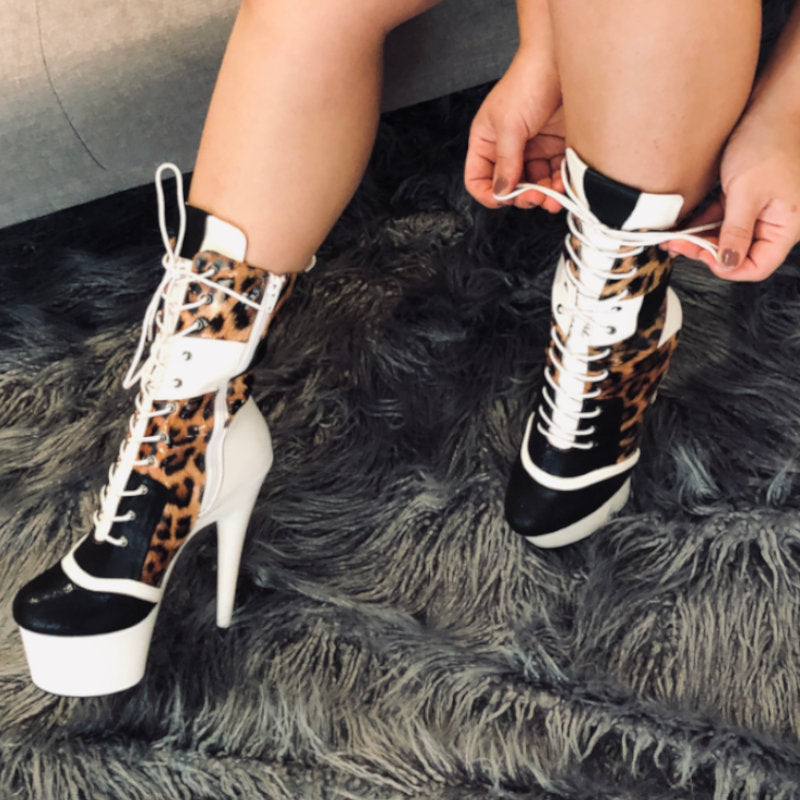 Empire Kicks Sneaker White - 7 INCH, stripper shoe, stripper heel, pole heel, not a pleaser, platform, dancer, pole dance, floor work