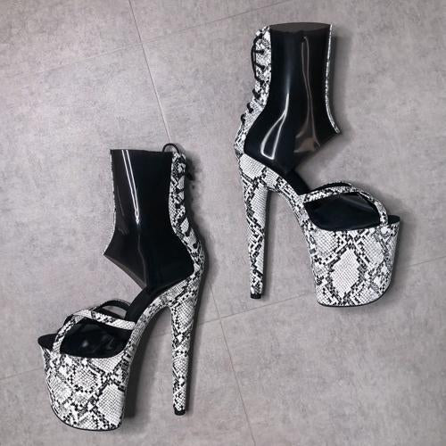 Killer Kingsnake Boot - 8 INCH, stripper shoe, stripper heel, pole heel, not a pleaser, platform, dancer, pole dance, floor work