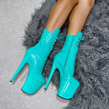 LipKit Boot - Minted - 8 INCH, stripper shoe, stripper heel, pole heel, not a pleaser, platform, dancer, pole dance, floor work