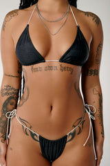 Snapped Black/White - HOAH Bikini Top