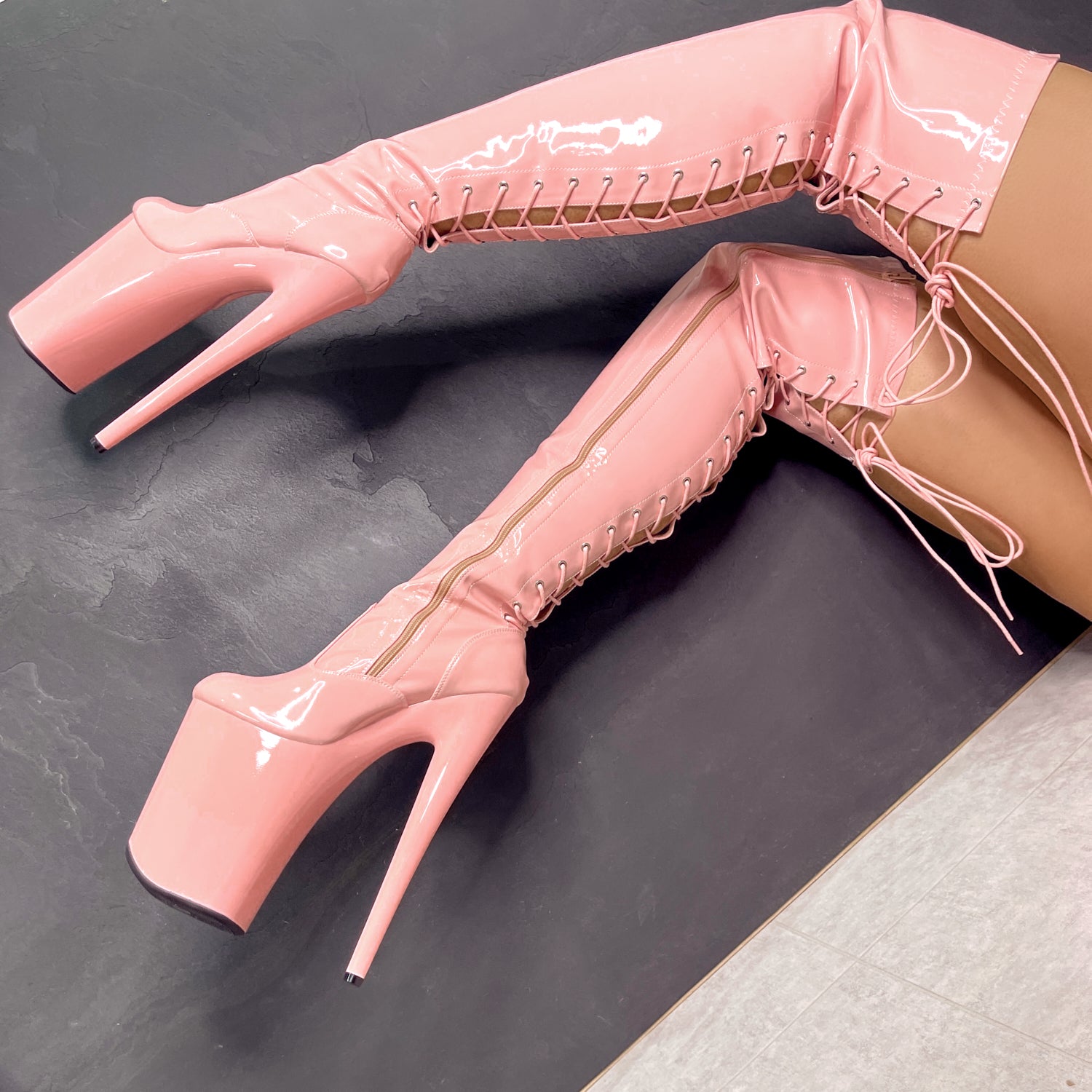 LipKit Thicc Thigh High - Candy Shop - 9 INCH, stripper shoe, stripper heel, pole heel, not a pleaser, platform, dancer, pole dance, floor work