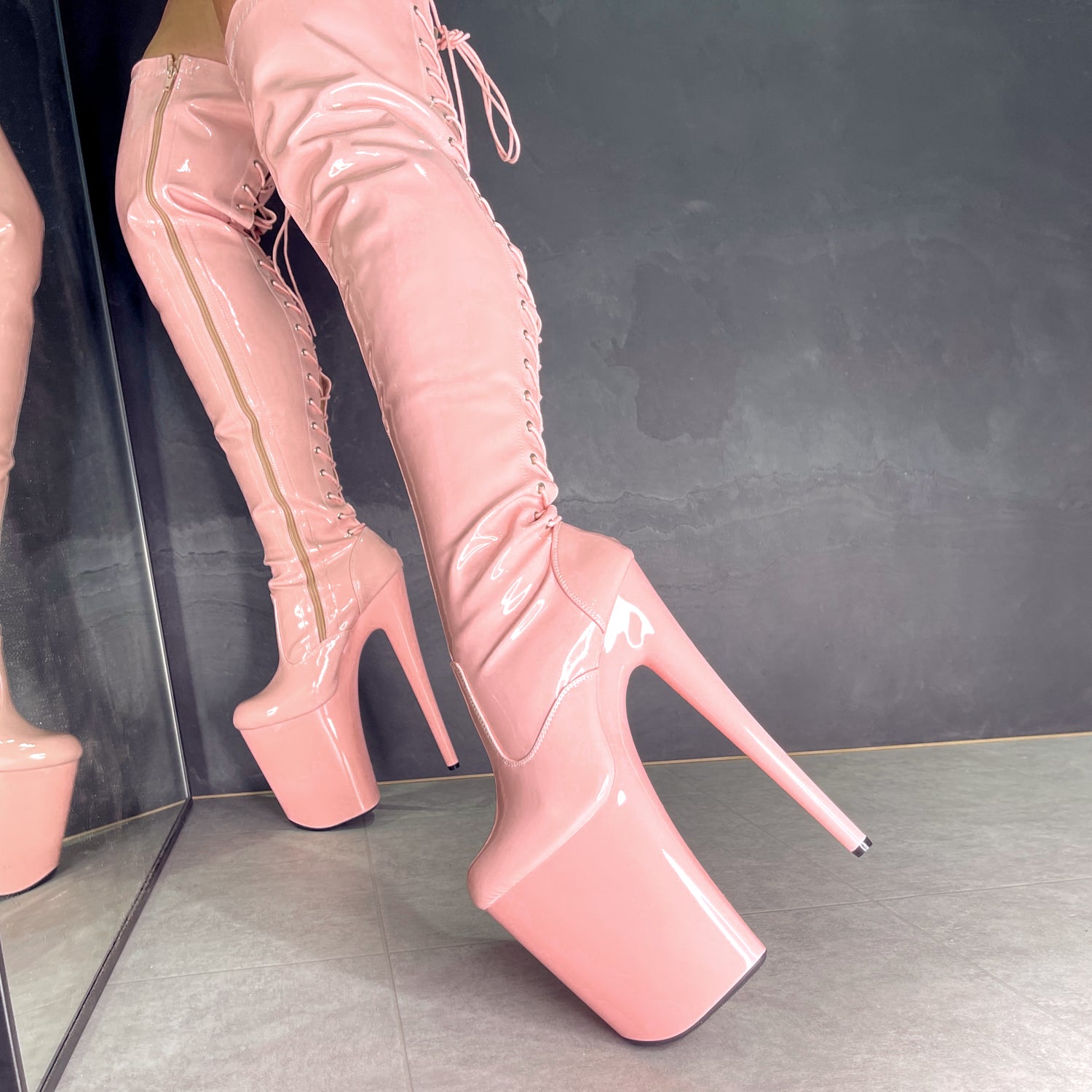 LipKit Thicc Thigh High - Candy Shop - 9 INCH, stripper shoe, stripper heel, pole heel, not a pleaser, platform, dancer, pole dance, floor work