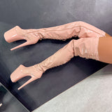 LipKit Thigh High - Dream On - 9 INCH, stripper shoe, stripper heel, pole heel, not a pleaser, platform, dancer, pole dance, floor work