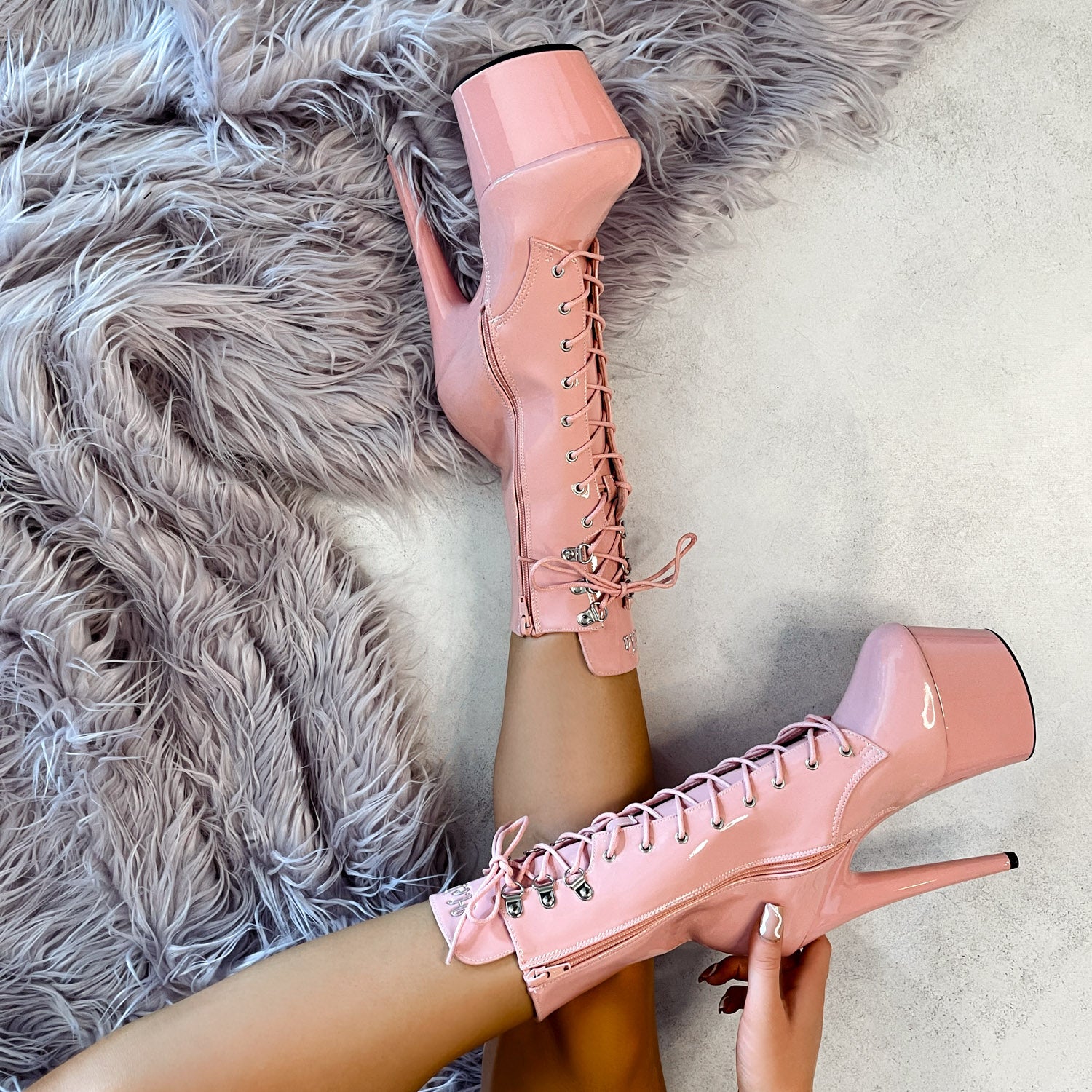 LipKit Boot - Candy Shop - 7 INCH, stripper shoe, stripper heel, pole heel, not a pleaser, platform, dancer, pole dance, floor work