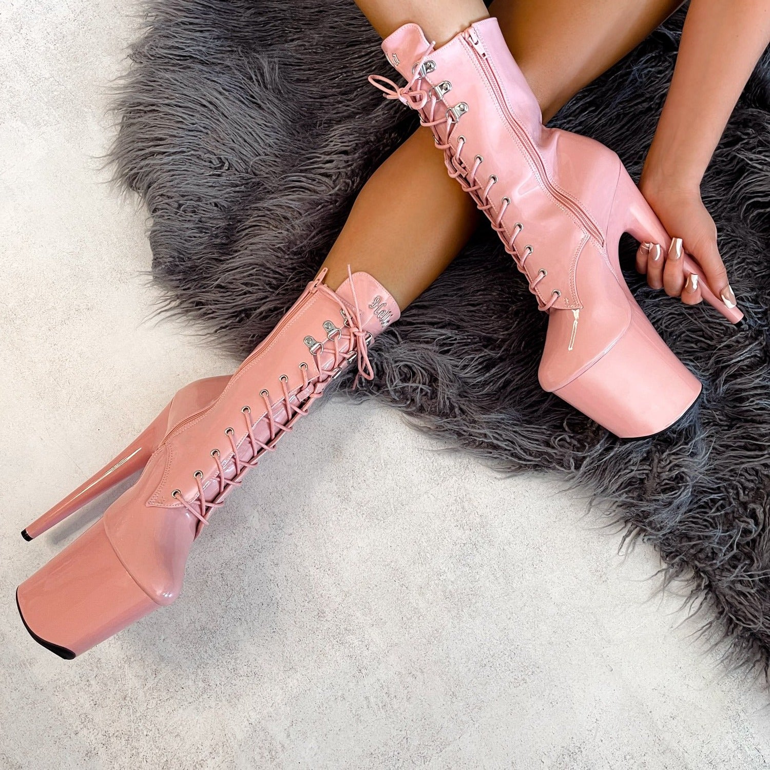 LipKit Boot - Candy Shop - 9 INCH, stripper shoe, stripper heel, pole heel, not a pleaser, platform, dancer, pole dance, floor work