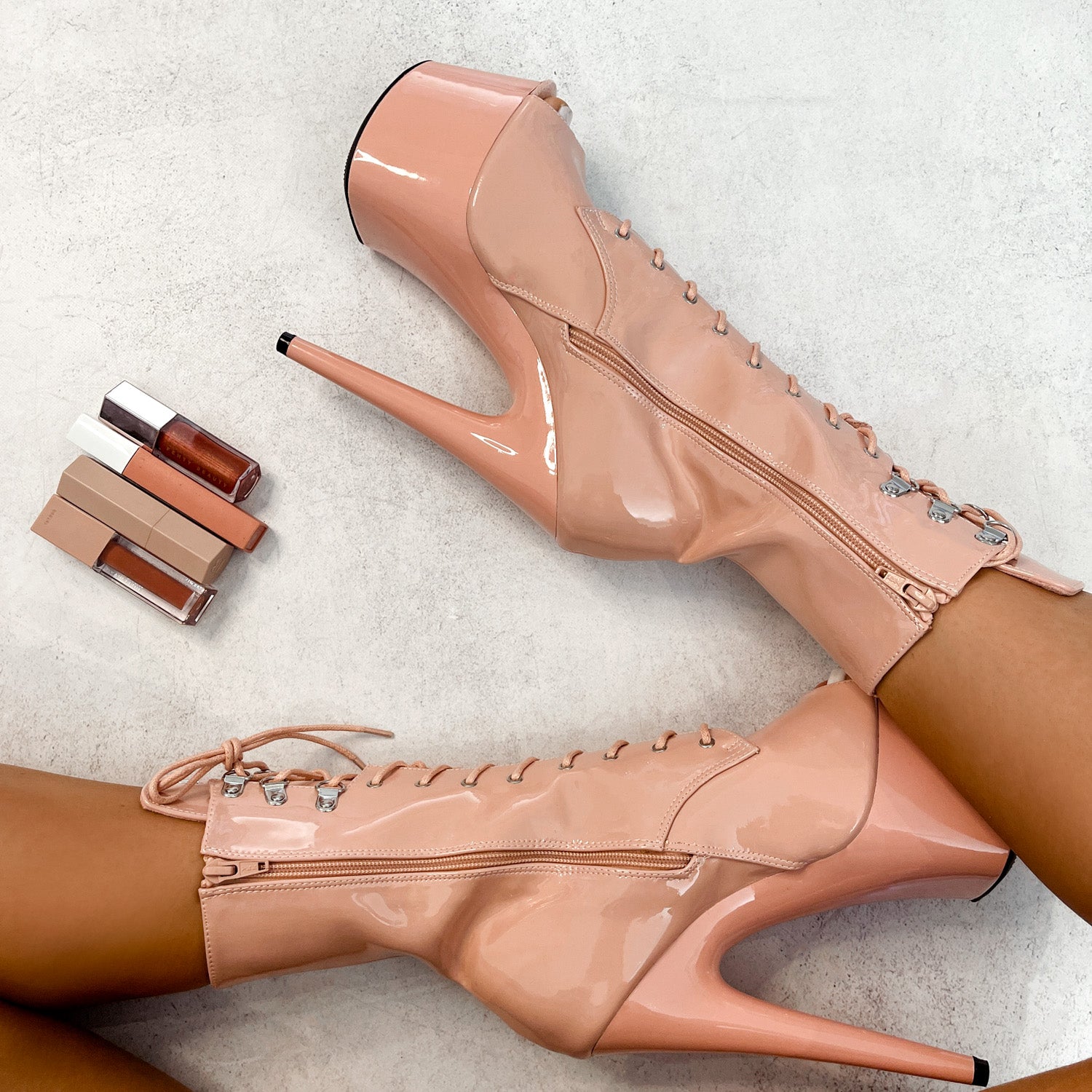 LipKit Boot Open Toe - Dream On - 7 INCH, stripper shoe, stripper heel, pole heel, not a pleaser, platform, dancer, pole dance, floor work